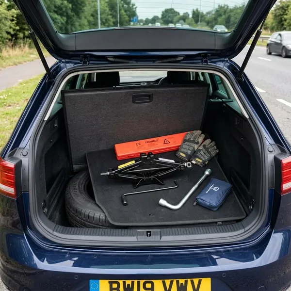 Basisgereedschap voor een autoband verwisselen