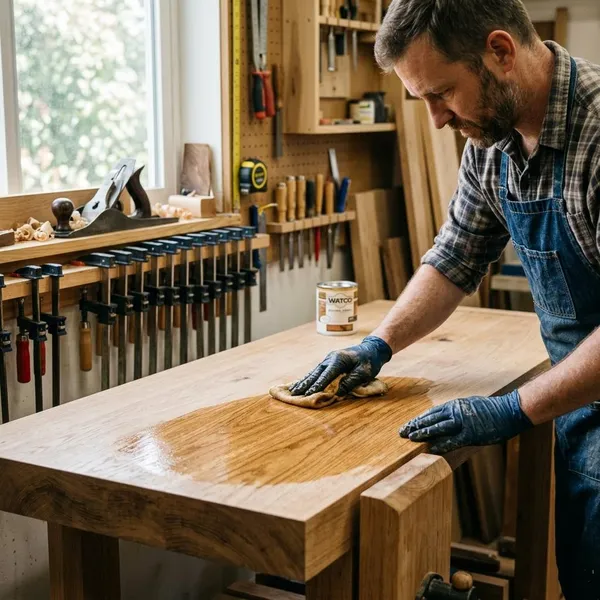 Hoe dik moet een houten blad voor een werkbank zijn