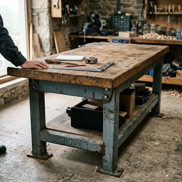 Wat maakt een stalen werkbank met houten blad praktisch