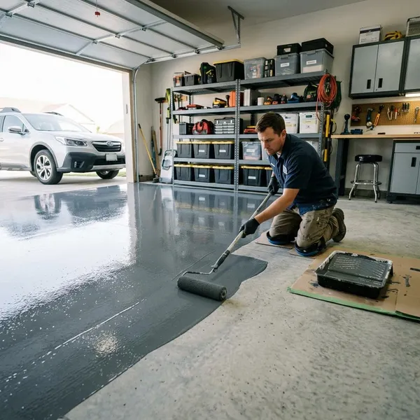 Controleer eerst de staat van de garagevloer